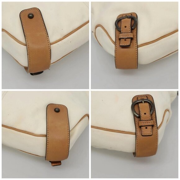 BURBERRY Blue Label Shoulder Bag Canvas White Auth bs23896 - Picture 16 of 16